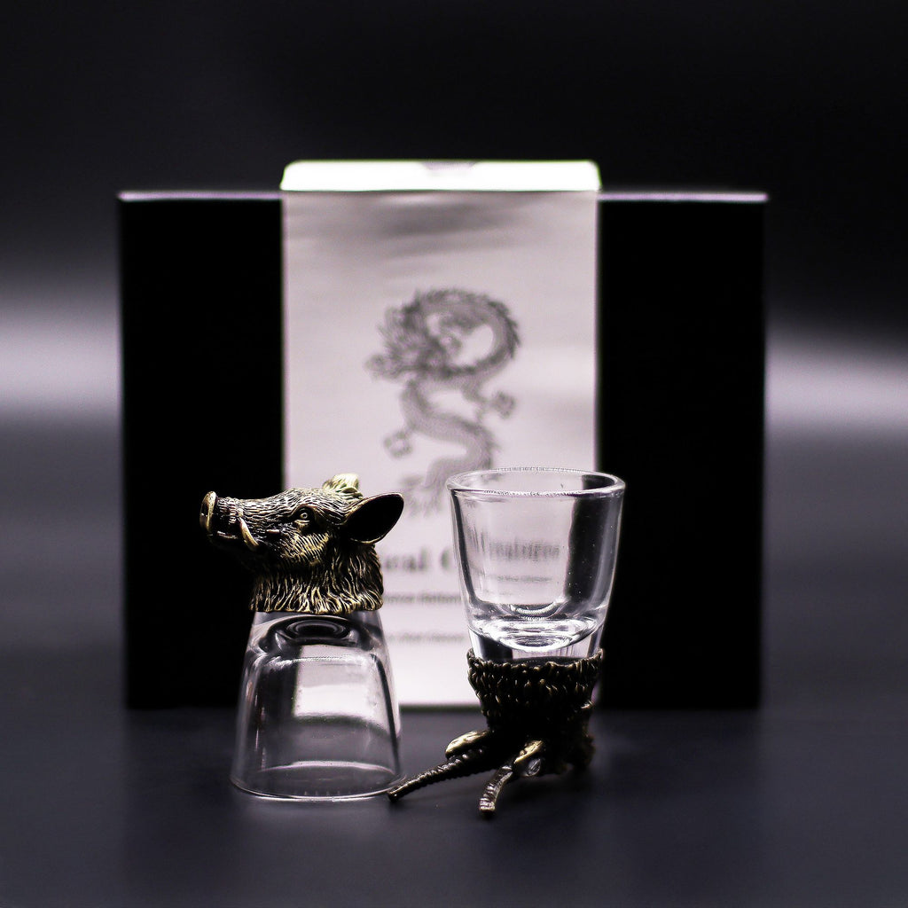 gift-set-of-6-shot-glasses-50ml-wild-forest-creatures-antique-bronze393