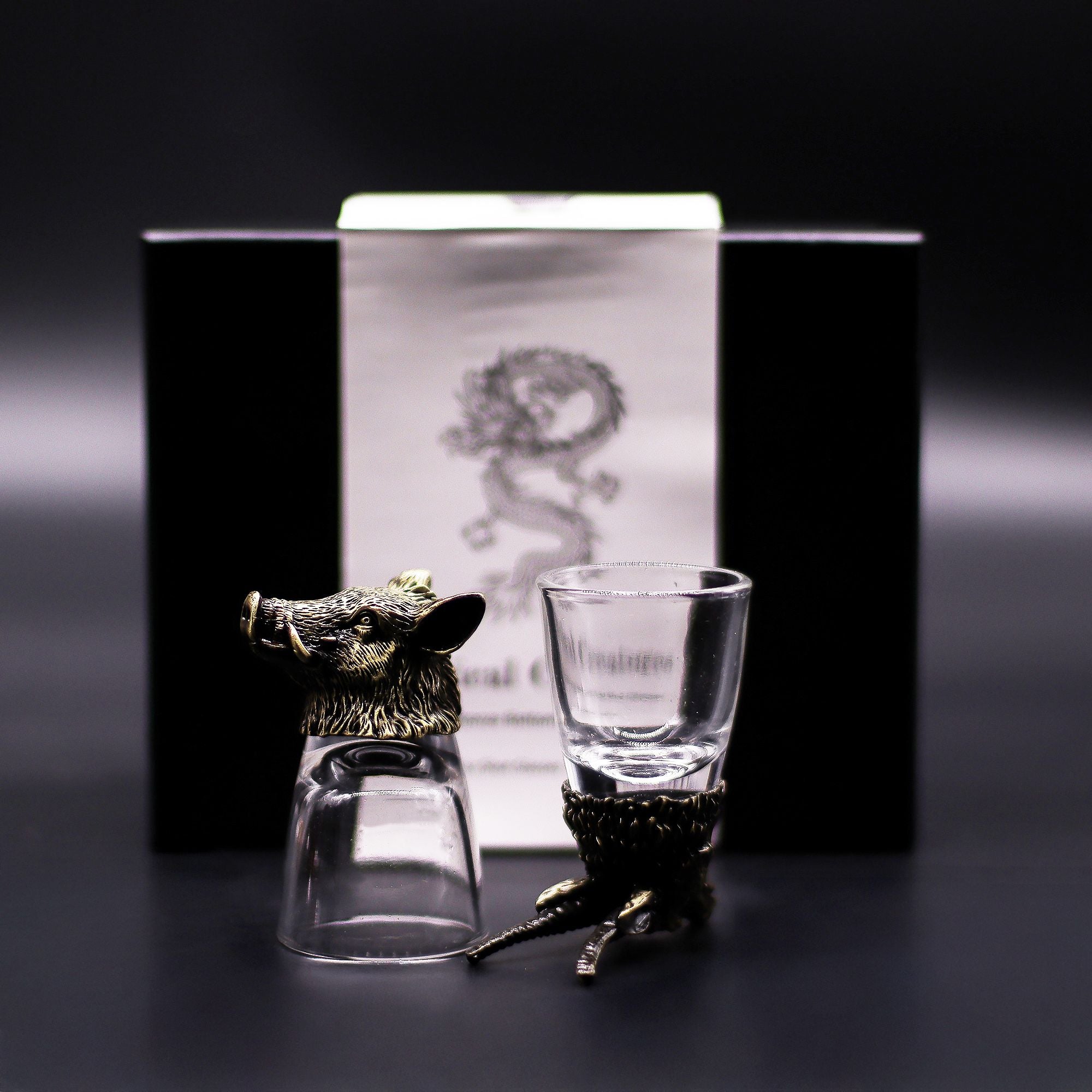gift-set-of-6-shot-glasses-50ml-wild-forest-creatures-antique-bronze393