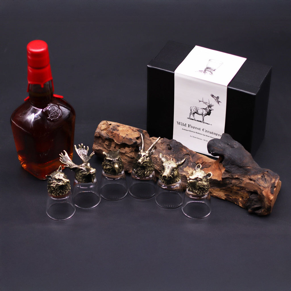 gift-set-of-6-shot-glasses-50ml-wild-forest-creatures-antique-bronze393