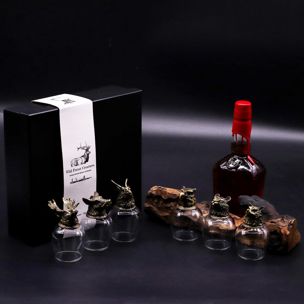 gift-set-of-6-glasses-100ml-wild-forest-creatures-antique-bronze392
