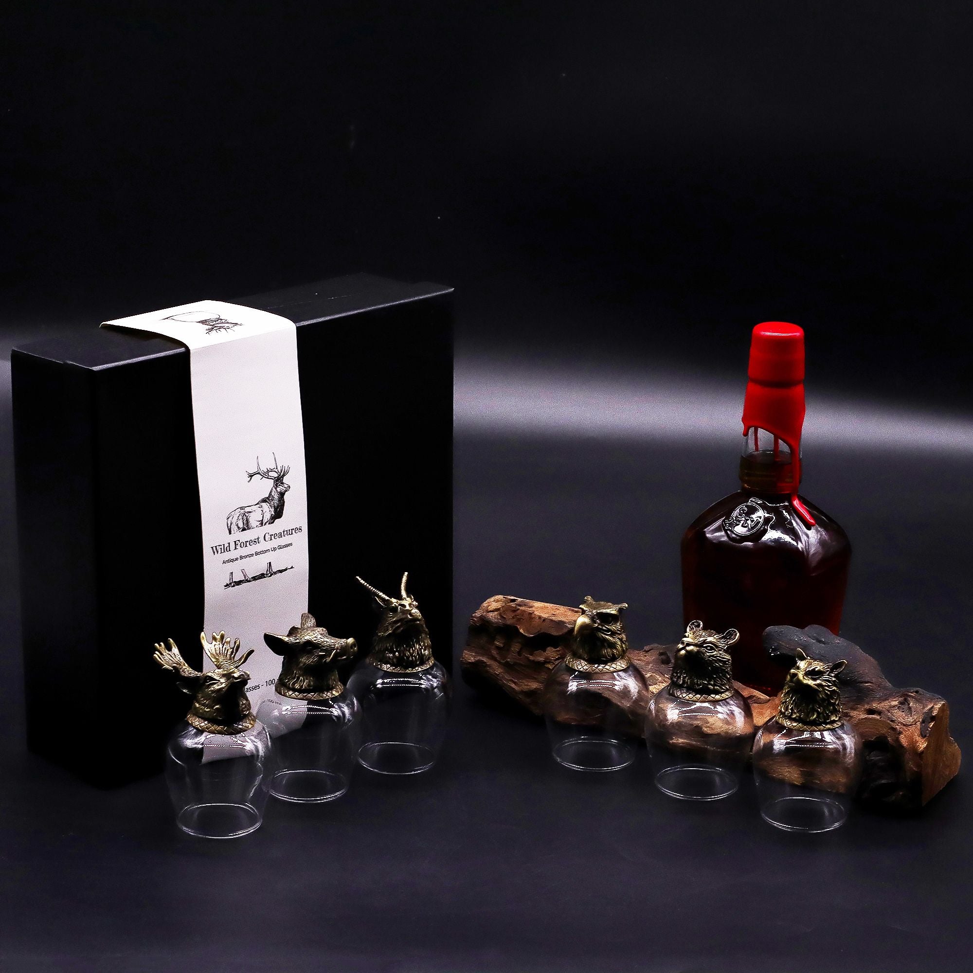 gift-set-of-6-glasses-100ml-wild-forest-creatures-antique-bronze392