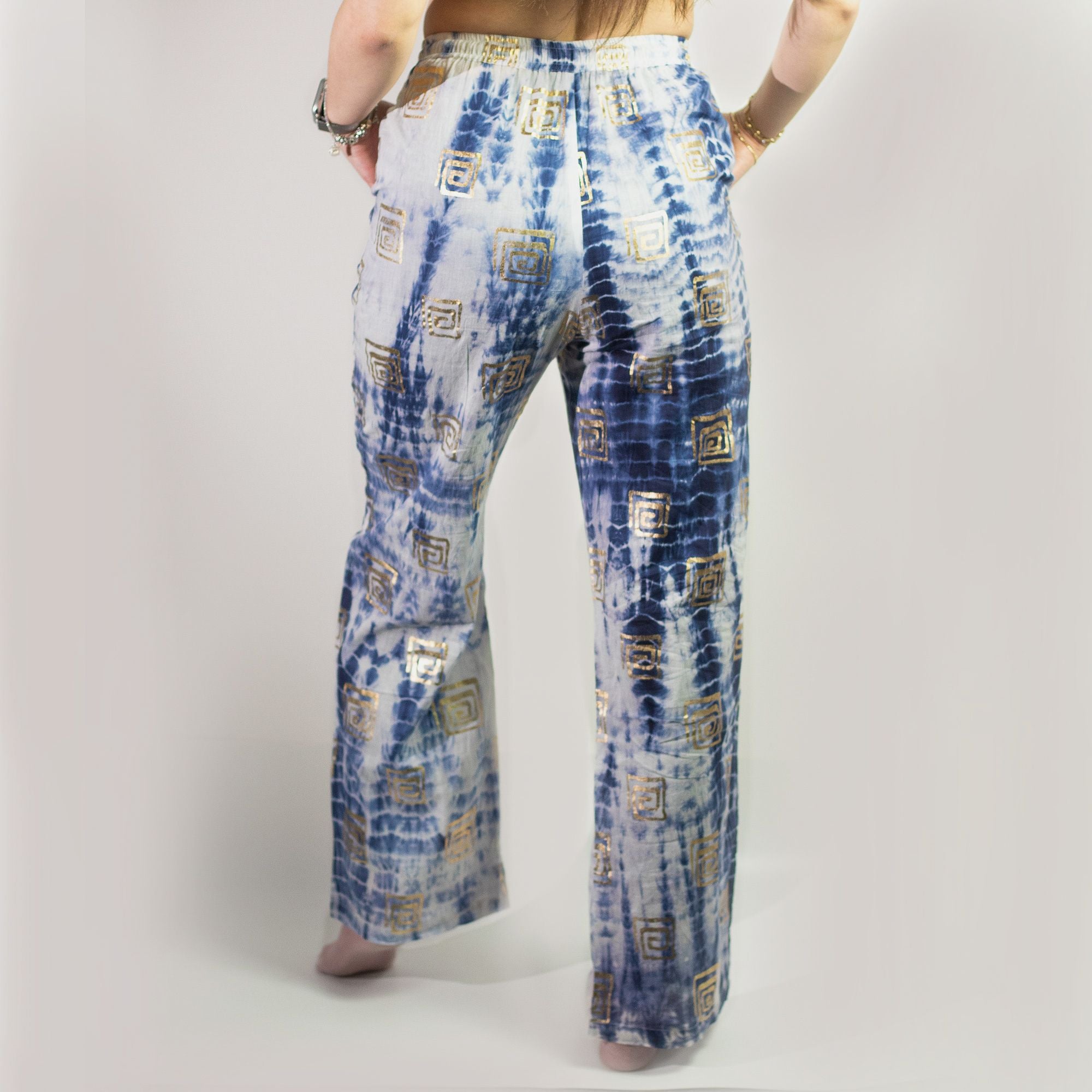 nomad-sari-lounge-pants-lxl-blue-tie-dye-with-gold-greek-motif789