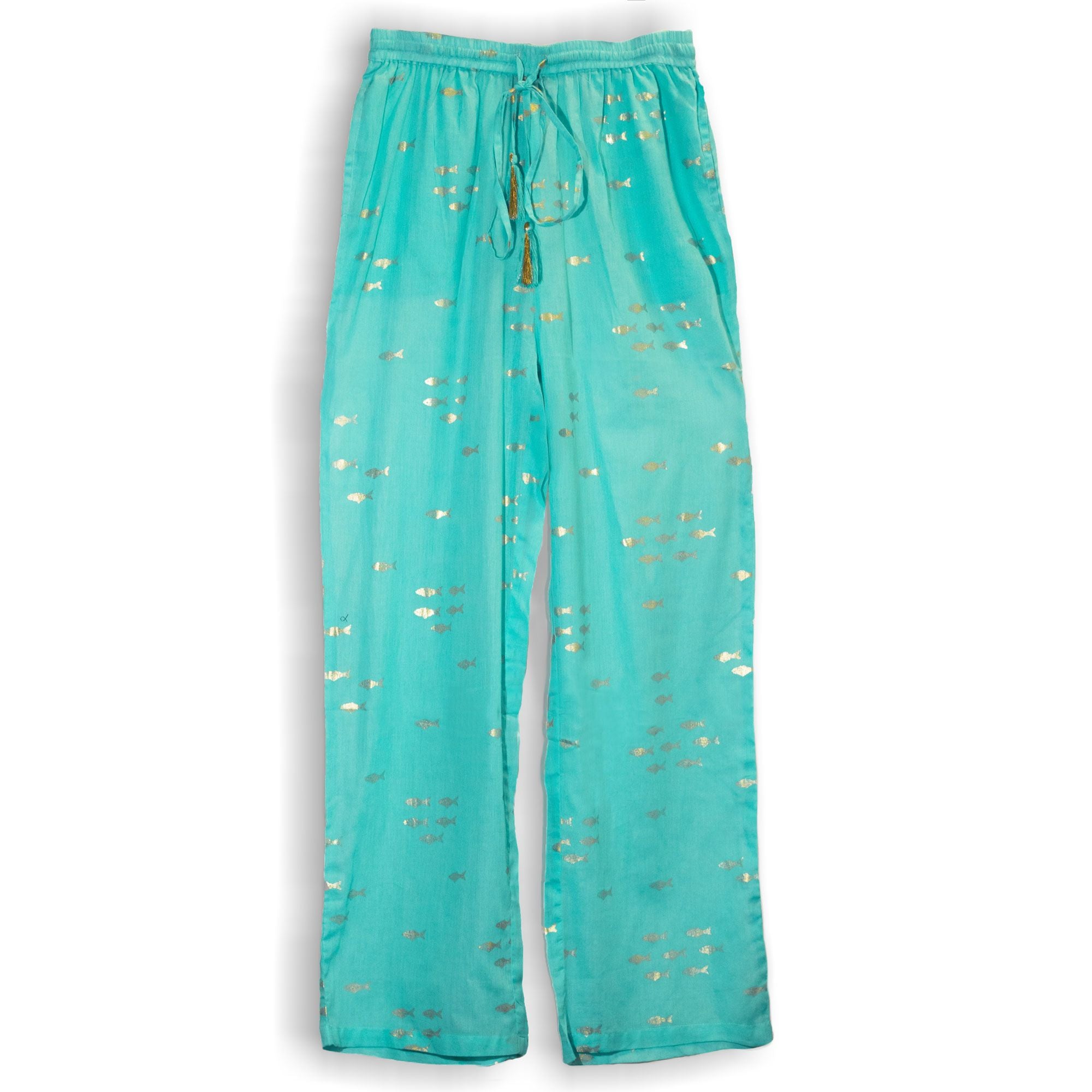 nomad-sari-lounge-pants-ml-turquoise-with-hand-painted-gold-fish-design783