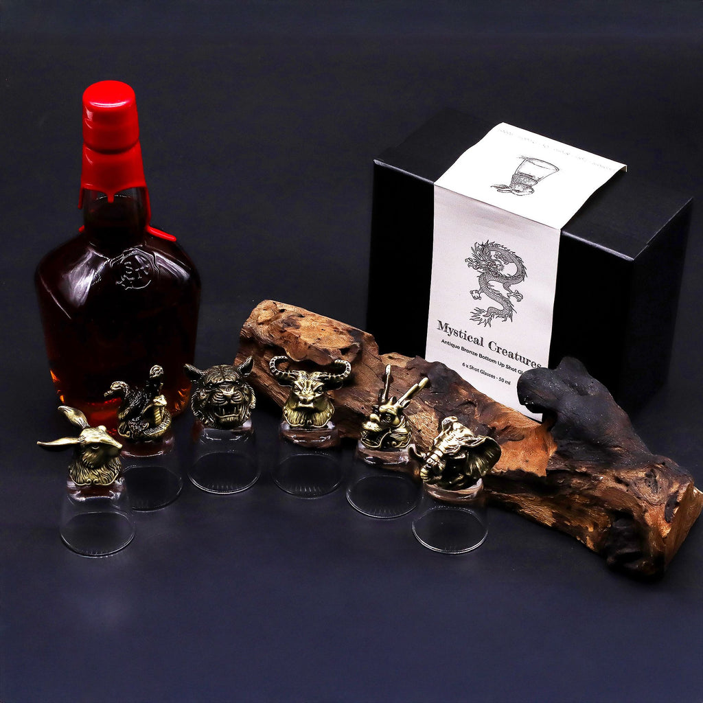 gift-set-of-6-shot-glasses-50ml-mystical-creatures-antique-bronze390