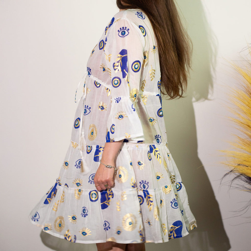 nomad-sari-evil-eye-dress-white-blue-gold-size-ml377