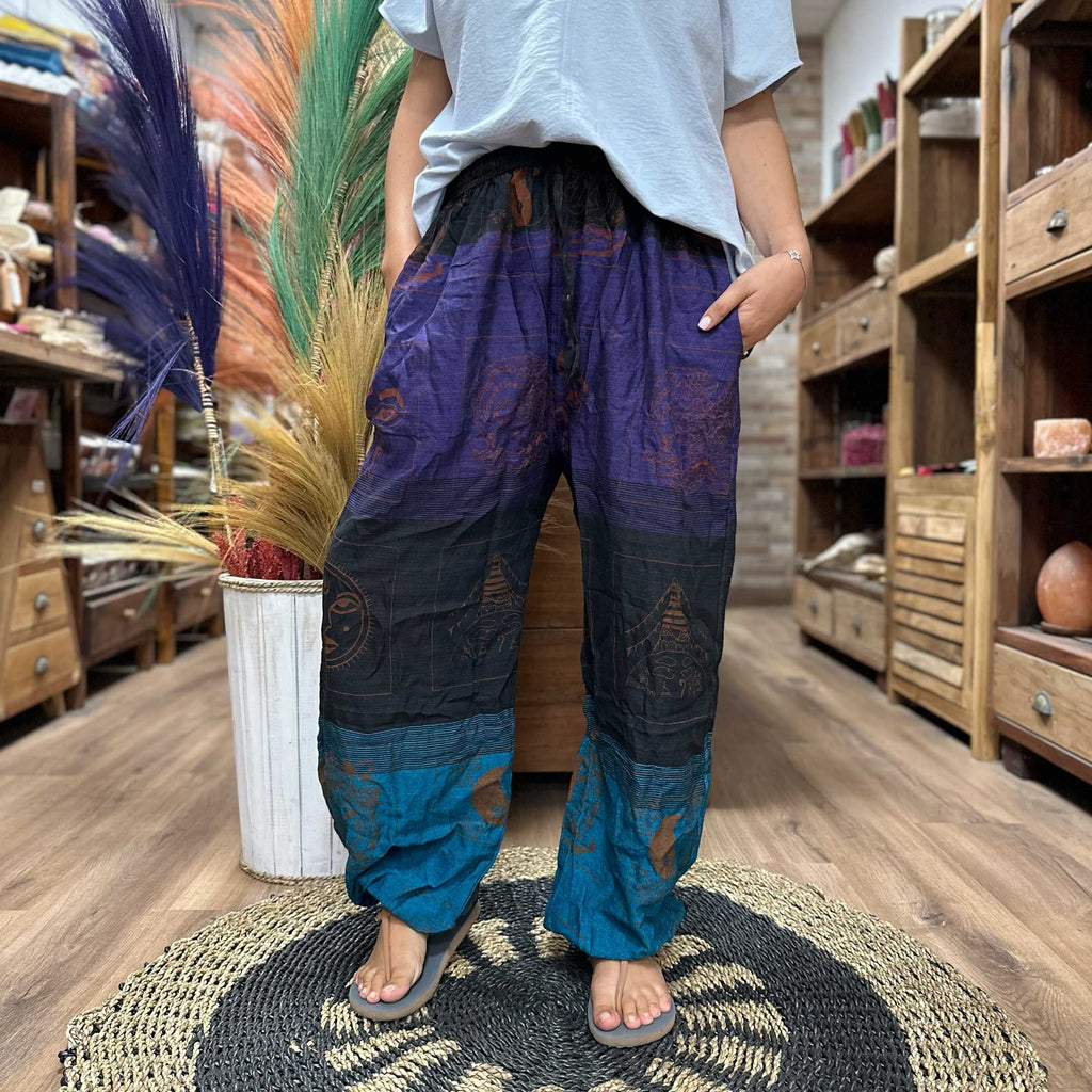 yoga-and-festival-pants-high-cross-himalayan-print-on-purple782