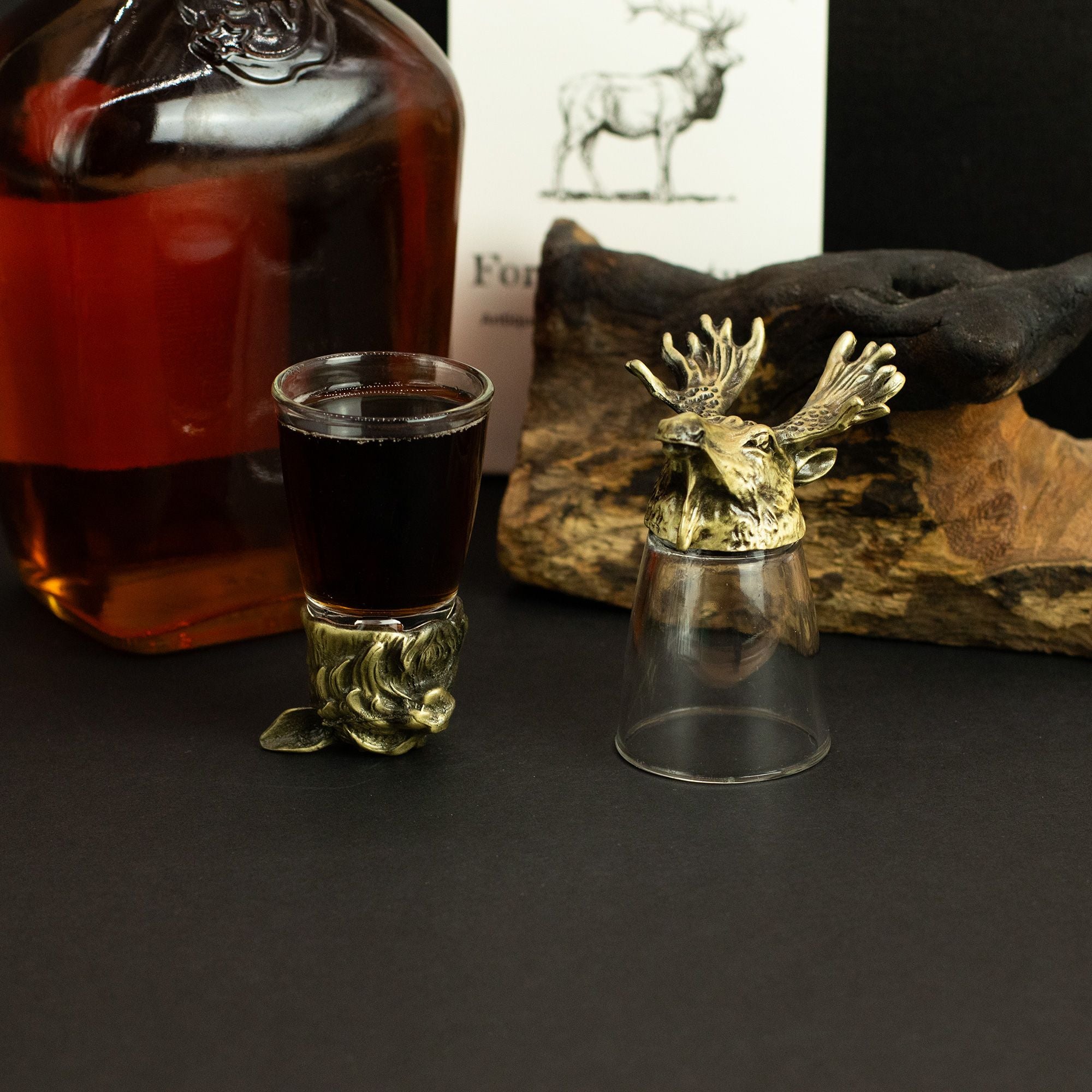 gift-set-of-12-bottom-up-shot-glasses-25ml-forest-mystical-creatures-antique-bronze395