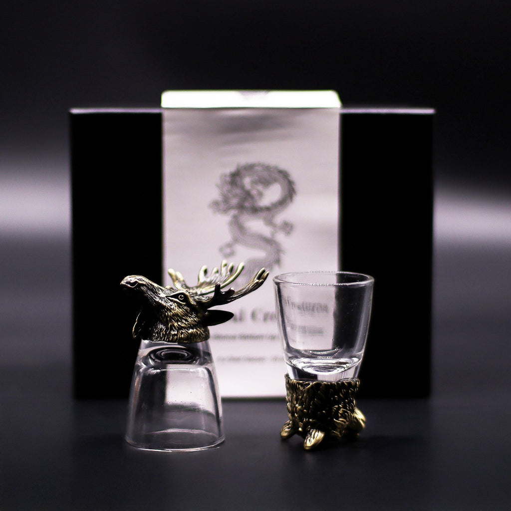 gift-set-of-6-shot-glasses-50ml-wild-forest-creatures-antique-bronze393