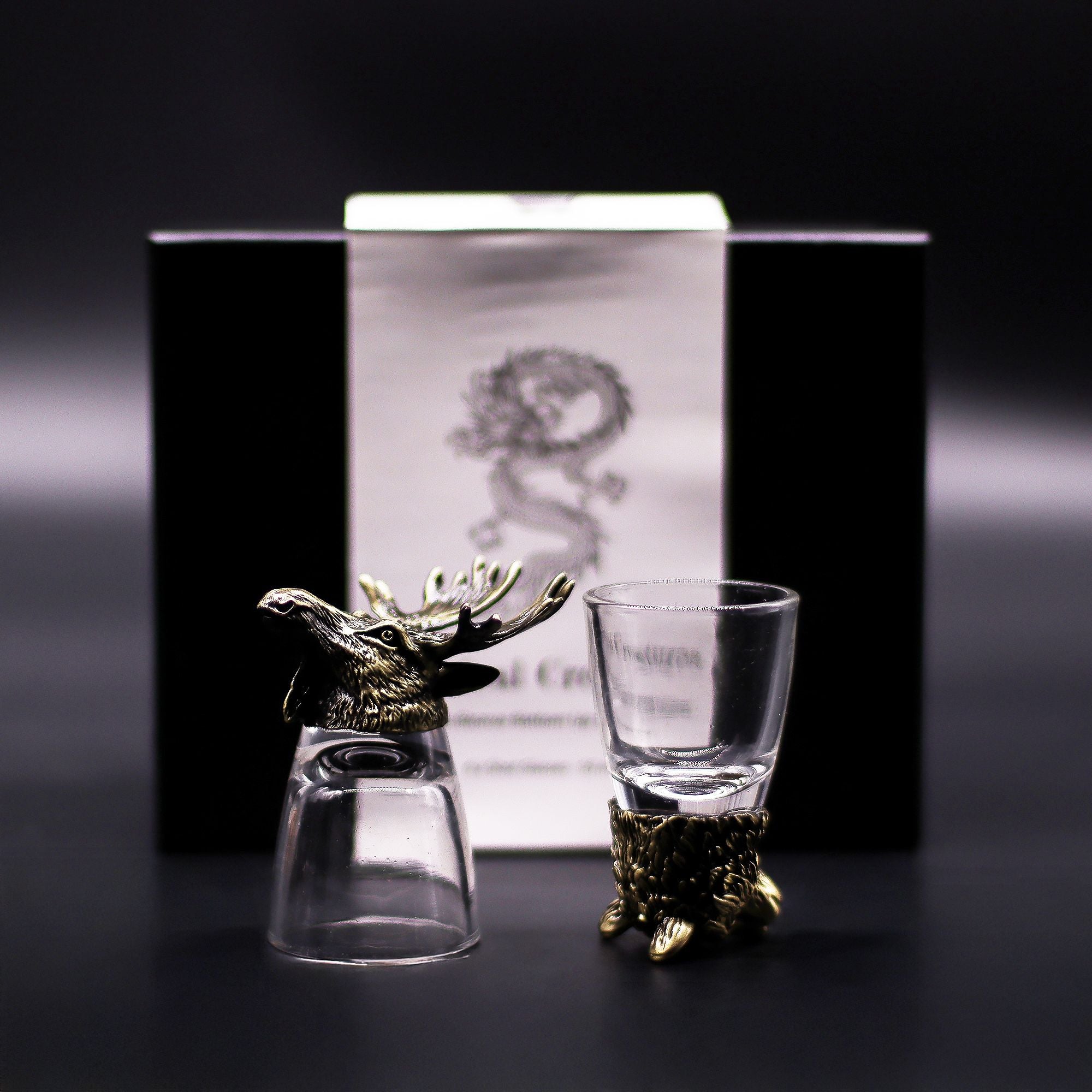 gift-set-of-6-shot-glasses-50ml-wild-forest-creatures-antique-bronze393