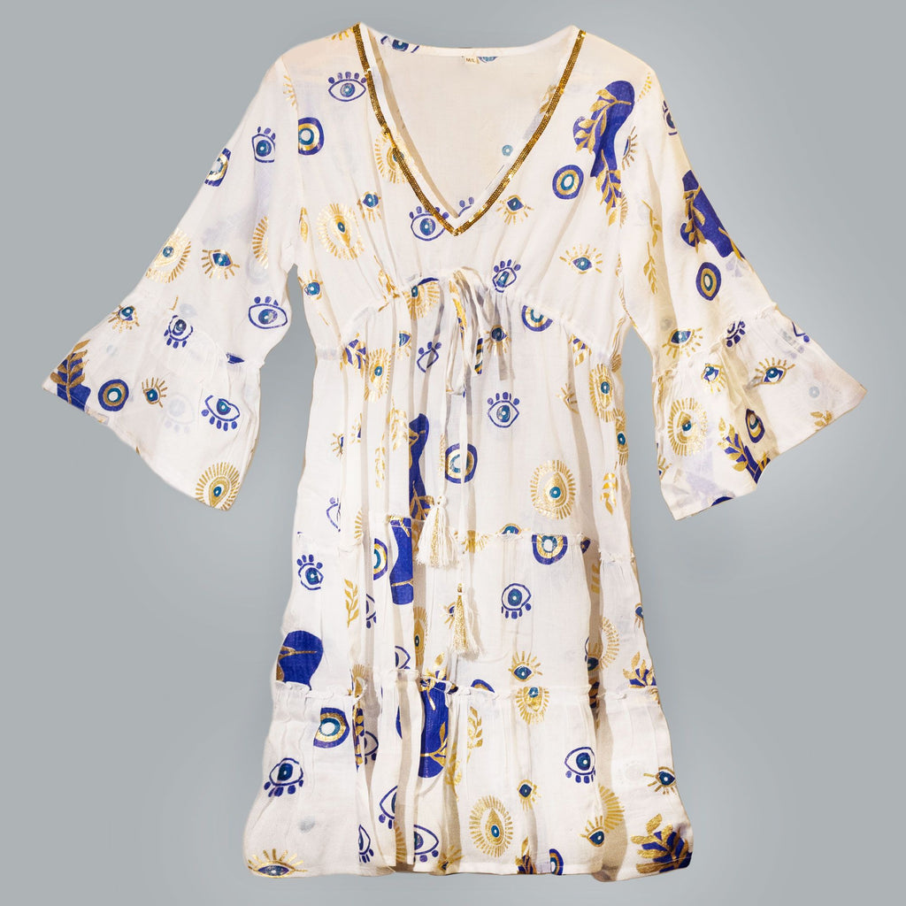 nomad-sari-evil-eye-dress-white-blue-gold-size-ml377