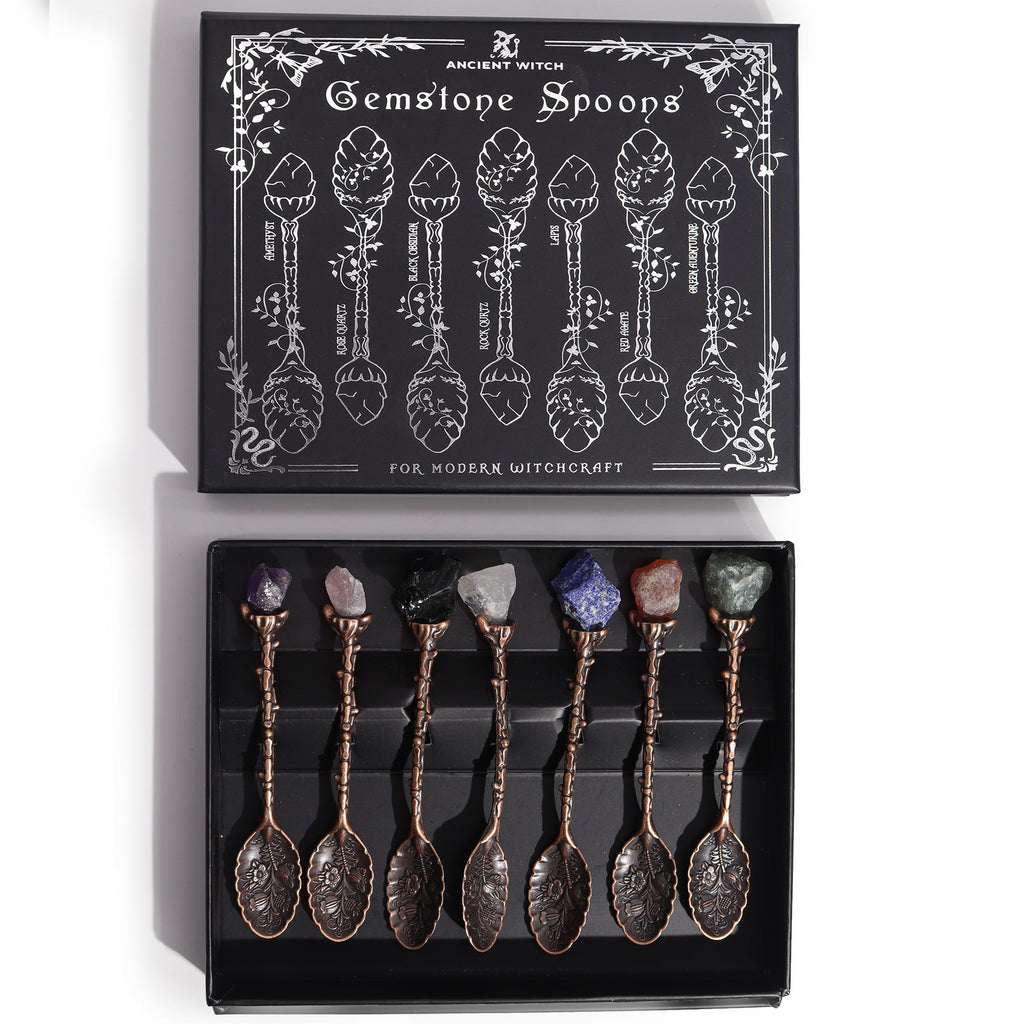 set-of-7-bronze-gemstone-crystal-witch-spoons290