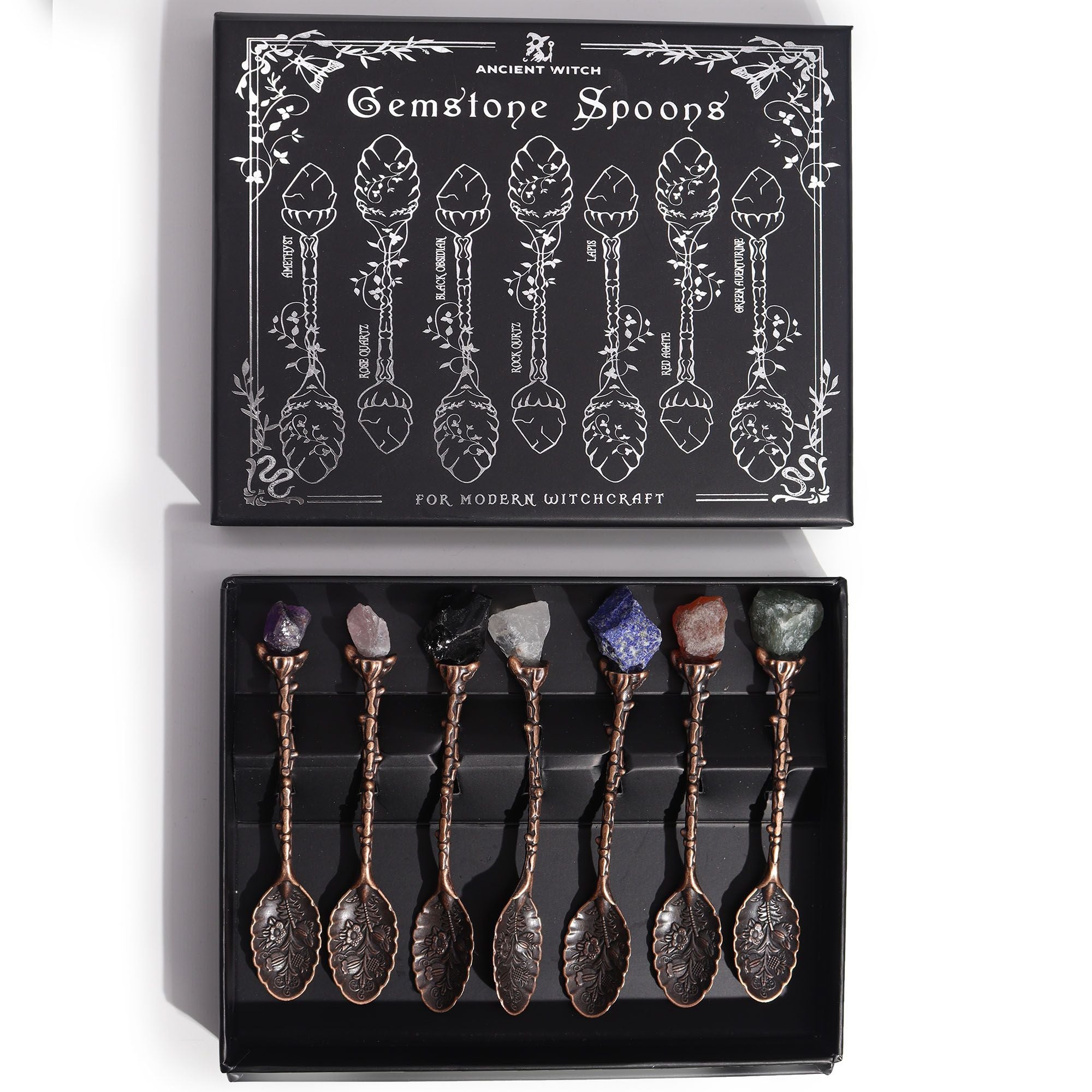 set-of-7-bronze-gemstone-crystal-witch-spoons290