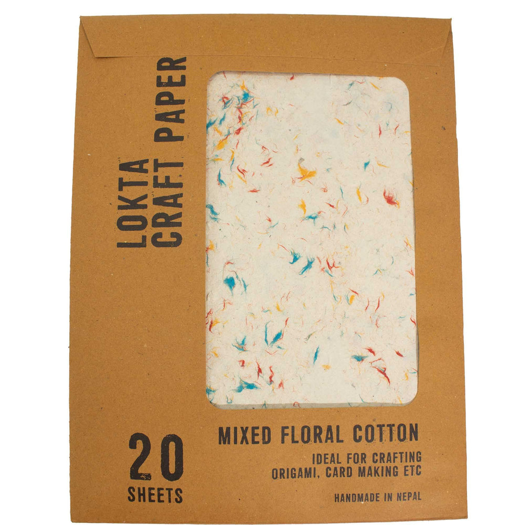 a4-lokta-craft-paper-20-sheet-pack-mixed-floral-cotton655