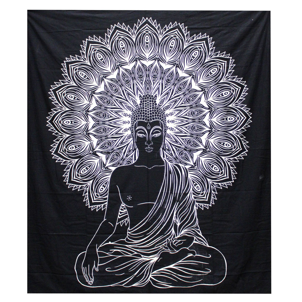 bw-double-cotton-bedspread-wall-hanging-buddha729