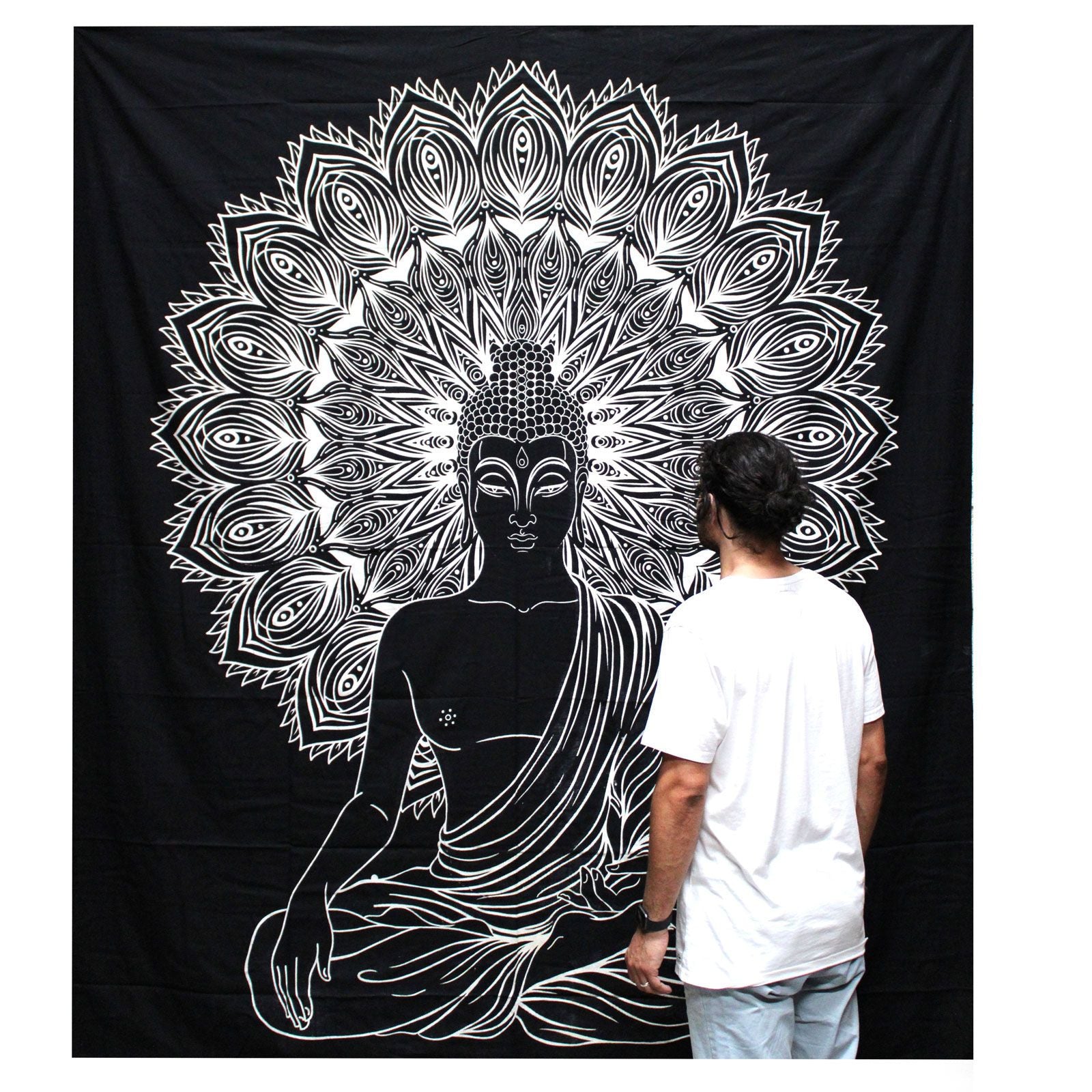 bw-double-cotton-bedspread-wall-hanging-buddha729