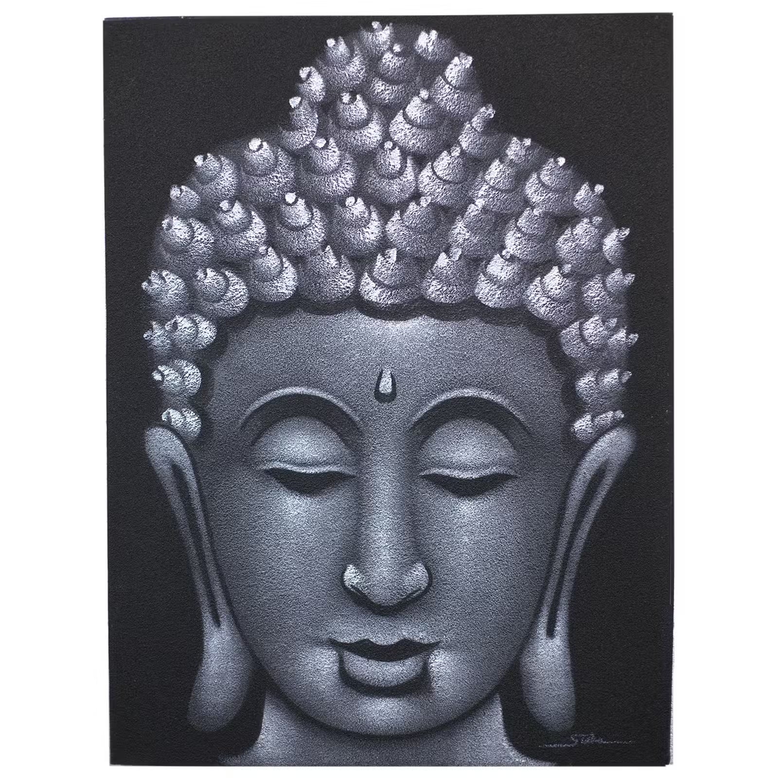 1x-buddha-painting-grey-sand-finish
